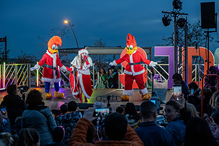 Acte Encesa de llums de Nadal a l'Hospital Sant Joan de Déu, Barcelona. Amb la participació de la Fundació PortAventura World. 14/12/22 Fotografies Gemma Miralda