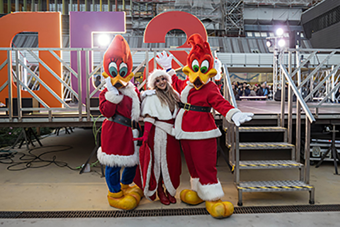 Acte Encesa de llums de Nadal a l'Hospital Sant Joan de Déu, Barcelona. Amb la participació de la Fundació PortAventura World. 14/12/22 Fotografies Gemma Miralda