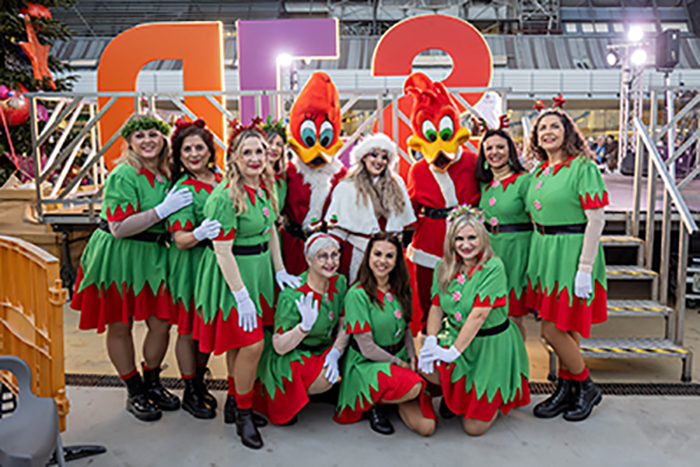 Acte Encesa de llums de Nadal a l'Hospital Sant Joan de Déu, Barcelona. Amb la participació de la Fundació PortAventura World. 14/12/22 Fotografies Gemma Miralda