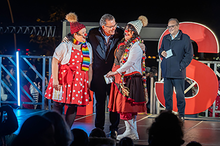 Acte Encesa de llums de Nadal a l'Hospital Sant Joan de Déu, Barcelona. Amb la participació de la Fundació PortAventura World. 14/12/22 Fotografies Gemma Miralda