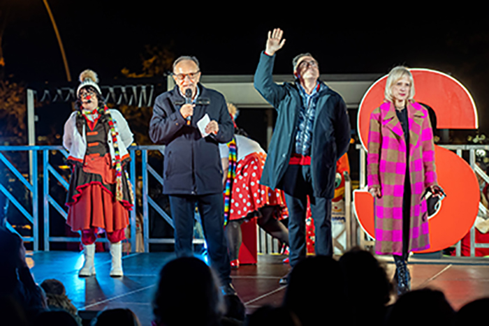 Acte Encesa de llums de Nadal a l'Hospital Sant Joan de Déu, Barcelona. Amb la participació de la Fundació PortAventura World. 14/12/22 Fotografies Gemma Miralda