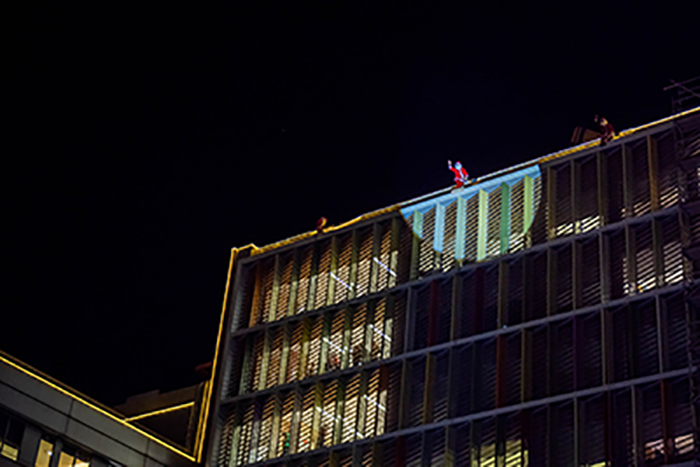 Acte Encesa de llums de Nadal a l'Hospital Sant Joan de Déu, Barcelona. Amb la participació de la Fundació PortAventura World. 14/12/22 Fotografies Gemma Miralda