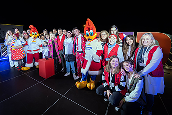 Acte Encesa de llums de Nadal a l'Hospital Sant Joan de Déu, Barcelona. Amb la participació de la Fundació PortAventura World. 14/12/22 Fotografies Gemma Miralda