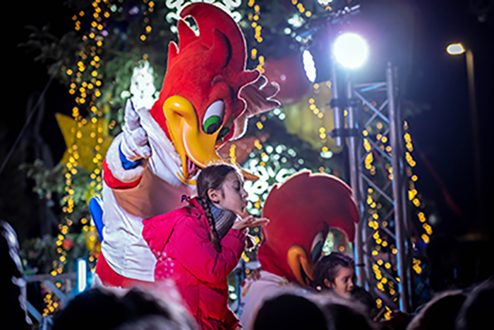 Acte Encesa de llums de Nadal a l'Hospital Sant Joan de Déu, Barcelona. Amb la participació de la Fundació PortAventura World. 14/12/22 Fotografies Gemma Miralda